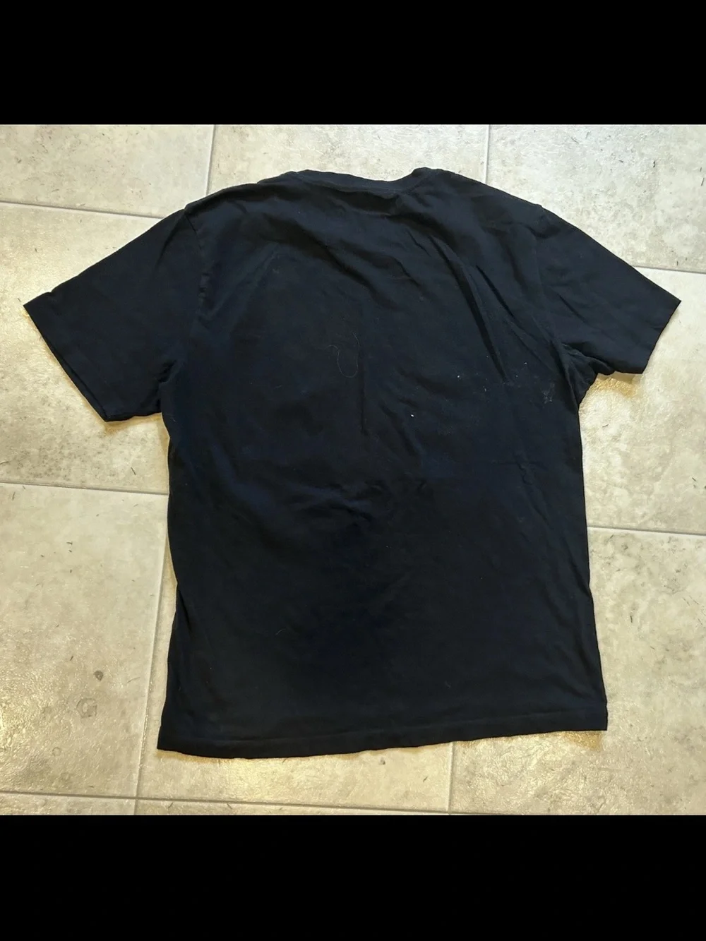 True Religion Black T-Shirt with Red and White Graphic